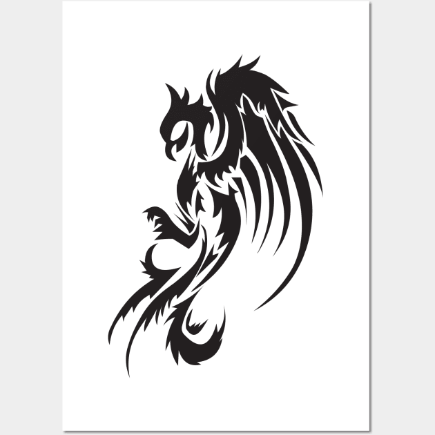 Phoenix Design Tattoo Art Wall Art by Morphart